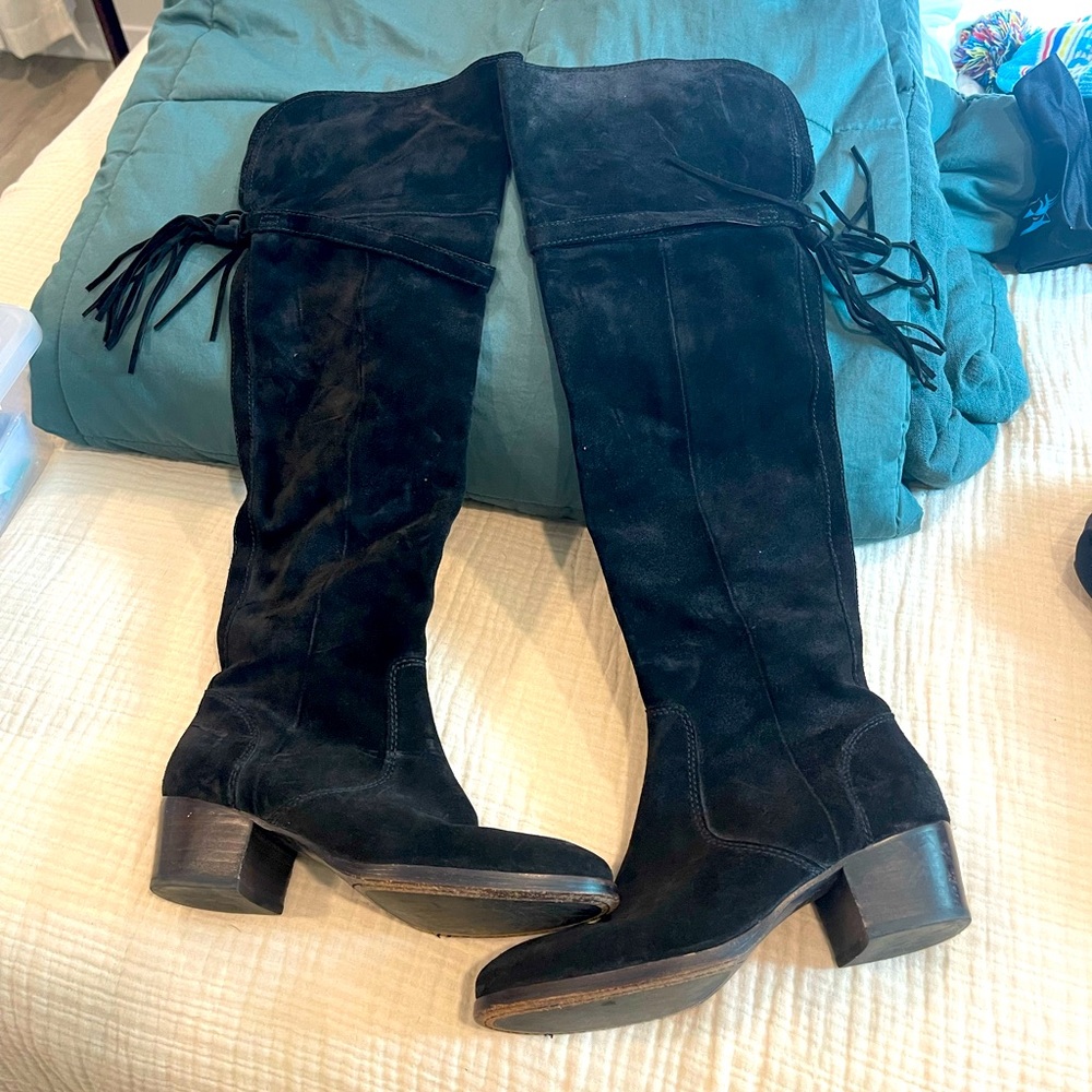 Frye Knee High Suede Boots